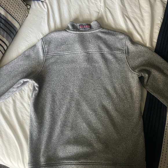 Men’s Grey Vineyard Vines Quarter Zip - Picture 2 of 3